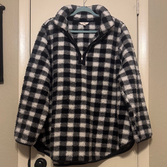 Terra & Sky Black and White Teddy Jacket - Picture 1 of 1